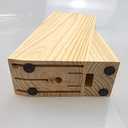 Wooden Knife Block Countertop Knife Holder Knife Organizer with Scissors-Slot for Kitchen