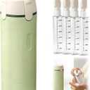 4 in 1 Travel Dispenser Bottle Leakproof Refillable Travel Bottles for Toiletries Portable Size Containers for Shampoo Lotion Cosmetics Travel Essentials for Women Men (Green)