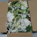 Lvydec 2 Pack Artificial Peony Garland - 6ft Silk White Peony Flower Arch Vine for Wedding Party Table Decoration