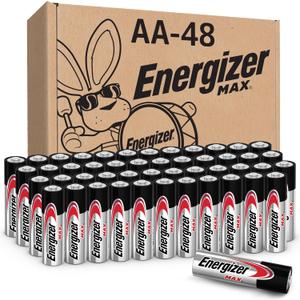 Energizer MAX AA Batteries (48 Pack), Double A Alkaline Batteries