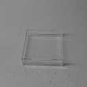 Acrylic Serving Tray with Handle Needlepoint Clear Decorative Tray Countertop Organizer for Home Bathroom Office (8" X 8")