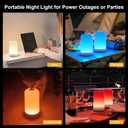 FRIDEKO HOME RGB Touch Bedside Lamp for Nightstand, 3 Color Temperatures Rechargeable Battery Night Light, Dimmable Mood Lighting for Bedroom Living Room Nursery, Breastfeeding, Kids, Adult (1 PCS)