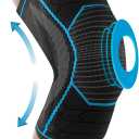 Dr. Scholl's Compression Knee Sleeve with Massaging Gel, Breathable Fabric, Shock-Absorbing Knee Compression Sleeve, Built-in Gel Padding & Support (Size S/M)