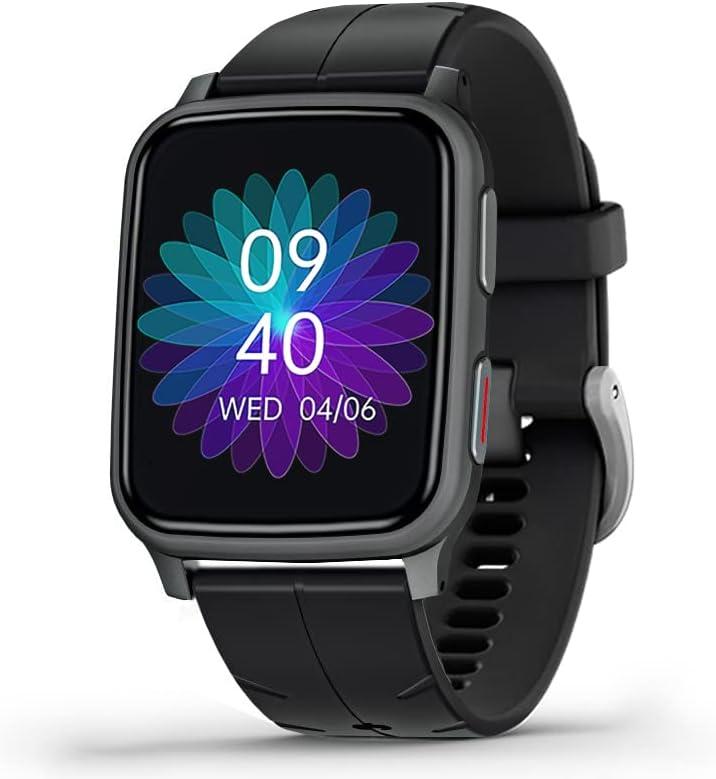 FITVII Fitness Tracker, Smart Watch with 24/7 Blood Pressure Heart Rate and Blood Oxygen Monitor, Sleep Tracker with Calorie Step Counter, IP68 Waterproof Activity Tracker for Women Men Android iOS (Black)