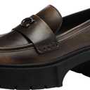 COACH Women's Leah Platform Loafers (7, Loved Leather/Black)