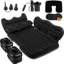 Onirii Inflatable Car SUV Air Mattress Back Seat Bed with Air Pump,Portable Thickened Car Travel Camping Sleeping Air Mattress Blow Up Bed for Car Universal SUV (65.3"(l)*32.3"(w), Black Grey - Mattress03)
