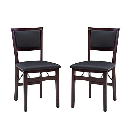 Linon Keira Pad Folding Chair, Set of 2, Engineered Wood
