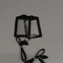 Teskyer 2 Pack Double Sided Clear Badge Holder with Lanyard, PU Leather ID Badge Name Card Holder with Stainless Steel J-Hook Nylon Lanyard for Work, School, Metro, Access, Black