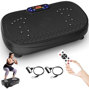 Vibration Plate Exercise Machine Whole Body Workout Vibration Fitness Platform for Home Fitness with Remote Control (Black) Vibration Plate Exercise Machine Whole Body Workout Vibration Fitness Platform for Home Fitness with Remote Control (Black)