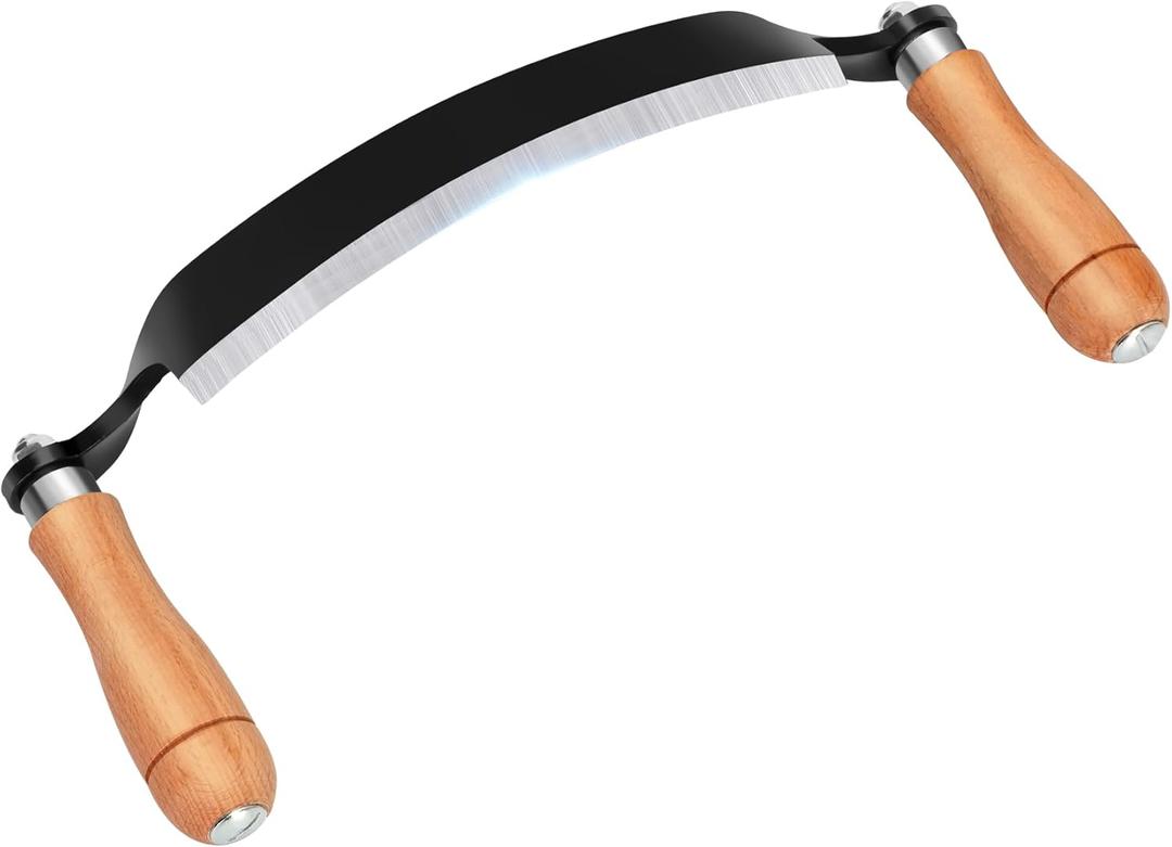 10'' Draw Knife,Draw knife debarking tool,Curved Draw Knife,Draw Shave Tool Debarking Hand Tool,ergonomic handle,simple and effortless to use,bark stripper tool