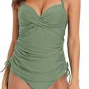 Beach Swimsuits for Women Spaghetti Strap Floral Graphic Sexy Boho Hawaiian Tropical Swimsuits Women 2023 OK, M, Green