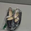 Lookyno Womens Ballet Mary Jane Flats Shoes Adjustable Strap Square Closed Toe Chic Footwear with Latex Insole, Black, US 8