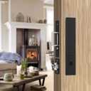 Pocket Door Locks, Edge pulls, Hidden Handles, Pocket Door Locks with Keys, Pocket Door Hardware, Sliding Door Hardware, for Doors 1 3/8" to 2 2/8" Thick (Black, Key Type)