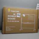 maxtek Rolling Whiteboard, 48x36 Large Magnetic White Board with Stands, Big Double-Sided White Board Dry Erase on Wheels for Homeschool, Home Office, Office, School (Silver, 48 x 36)