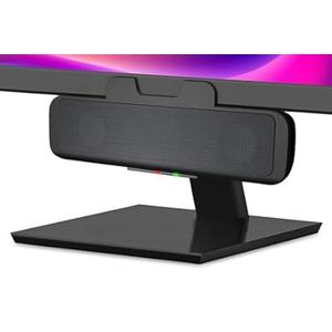 Cyber Acoustics CA-2890 USB Speaker Bar – USB Powered Stereo Desktop Computer Speakers for PC, Clip-On Monitor Mount Design, On-Speaker Controls