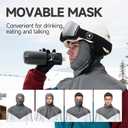 Ski Mask Winter Balaclava Warm Long Hem Full Face Mask for Men Women, Cold Weather Gear for Skiing Motorcycling (Gray)