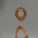 15 Pcs Vintage Mini Picture Frames Small Antique Resin Photo Frame Wall Hanging for DIY Jewelry Display Photography Christmas Photo Holiday Party Decoration (Gold)