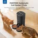 PAPIFEED Automatic Cat Feeder 2 Cats, 2.4G WiFi Cat Food Dispenser with App, 7L Slow Feeder Timed Cat Feeder for Dry Food, 10 Meals/Day, 12 Portions/Meal, Smart Pet Feeder for Small Dog