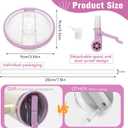 40oz Flip Straw Pro Lid for Stanley, 2025 NEW Leak Proof Lids Replacement for Stanley Quencher and ProTour, No Spill Dust-proof Tumbler Cover Cap Removable Top for 40oz StanleyAccessories, Purple*2