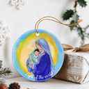 6 x Virgin Mary and Jesus Ornament, Christmas Ornaments: Christmas Tree Decorations, Holiday Decor, Stocking Stuffers, Gift Ideas, Xmas Gift, Christian Gifts & Religion Gifts (Nativity Design 3)