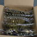 Supernal 102pcs Gold Plastic Silverware, Disposable Cutlery with Dark Gold Handle, Plastic Forks and Spoons Knives,34 Forks,34Knvies,34 Spoons,Perfect for Birthday,Party,Wedding