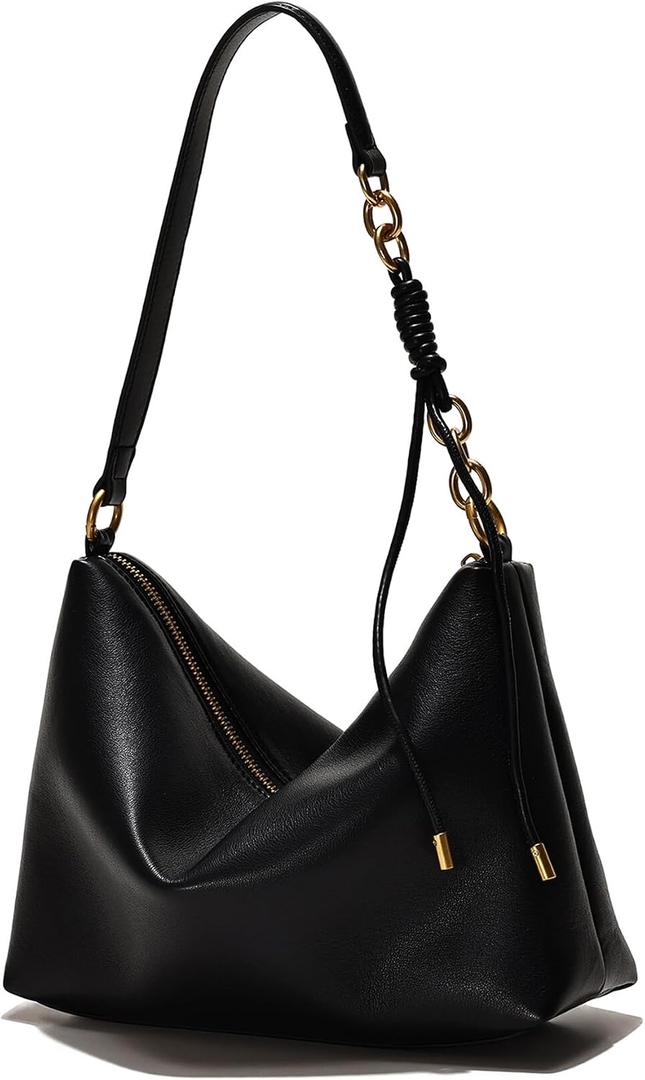 Small Shoulder bag For Women Soft Vegan Leather Handbag Cute Hobo Purse Crossbody with Adjustable Strap