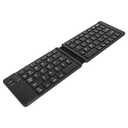 VBESTLIFE Foldable Bluetooth Keyboard, Rechargeable Ultra Slim Keyboard Compatible for iOS, for Android, for for Smartphone Tablet and Laptop (Black)