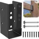 2"x4" Concealed Joist Hanger-8Pcs,Outdoor Concealed-Flange Hanger,Concealed Mount Joist Hangers,for 2"x4" Wood Rail,Beam Swing,Handrail,Fence