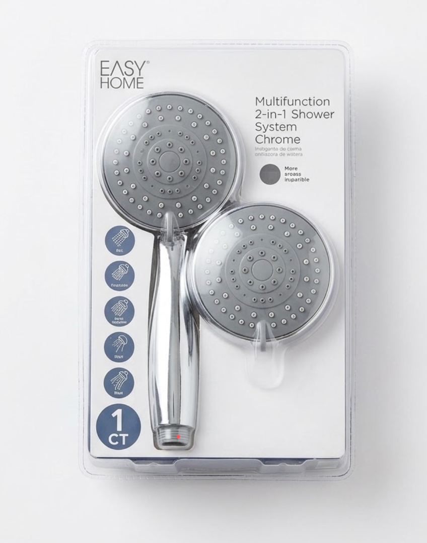 EasyHome Multifunction 2-in-1 Shower System Chrome