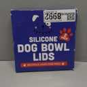 IMPRESA Silicone Dog Bowl Covers - Airtight & Watertight Lids for Dog Bowls - Dishwasher-Safe Silicone Lid - 8-Inch, White & Black, Pack of 2