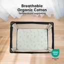 2-Pack Mini Crib Sheets Fitted - 38x26 Pack N Play Sheets for Pack and Play Mattress, Organic Cotton, Soft & Breathable Playard Bedding, Neutral Mini Toddler Bed Cover for Boys, Girls (Elly)