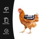 4 x Chicken Saddle for Hens for Protection, 7.48 Inch Comfortable Hen Aprons with Adjustable Strap Chicken Clothes Back & Side Protector Outdoor Poultry Protective Accessories (Black and White)