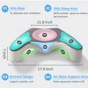 Side Sleeper Pillow for Shoulder Pain Relief, Memory Foam Pillow with Arm Hole & Neck Support Design, Ergonomic Back Sleeping Cervical Pillows with Washable Cooling Pillows Case (Grey)