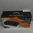 Vacuum Sealer Machine, Updated Powerful 95KPa Commercial Food Saver with Double Seal for 2X Strength, Built-in Cutter, Bags Storage & Easy-Lock Handle, Includes Free Bags (1 Roll + 10 Pre-cut) Black