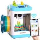 Fully Assembled Mini 3D Printer for Kids & Beginners with WiFi- Complete Starter Kit with Auto Leveling 3D Printer, 1 Roll of Filament, and SD Card, High-Speed, Fully Open Source, for Home & School