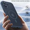 Faiono Magnetic for iPhone 16 Case [Full Camera Protection][Military-Grade Protection][Compatible with MagSafe] Shockproof Protective Slim Phone Case for iPhone 16, Midnight Blue