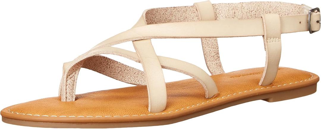 Amazon Essentials womens Casual Strappy Sandal (6, Taupe)