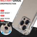 Diverbox for iPhone 16 Pro Max Case [Shockproof] [Dropproof] [Tempered Glass Screen Protector + Camera Protectors] Heavy Duty Protection Phone Case Cover for Apple iPhone 16 Pro Max (Matte Clear)