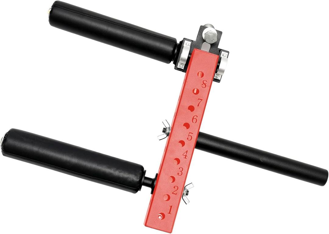 EVERYMATE Seated Leg Strength Extension and Curl Athletic Practice Machine,Adjustable Leg Fitness Equipment Attachment, Fitness Squat Rack Accessories (5/8inches-red)