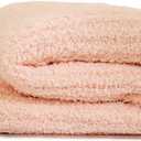 Throw Blanket Reversible Soft Cozy Fluffy Luxury Blankets for Bed or Sofa Machine Washable (Pink Fuzzy, 51"x63")