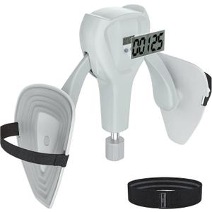 3rd Gen Thigh 0-100 lbs Adjustable Resistance Inner Leg Exercisers with Leg Straps Band Pelvic Floor Kegel Hip Exercise Workout Equipment Pilates Women Men (White)