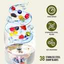 WISEBOND Portable Smoothie Blender for Shakes & Smoothies 43oz 1300ML large Capacity Cordless Juicer Cup Sharp Blades Powerful Blending Juice Vegetable Crush Small Ice for Kitchen Gym Outdoor (Green)