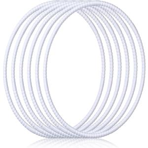 Shappy 6 Pcs Exercise Hoop Detachable Adjustable Plastic Toy Playground Toys Colored Hoop Circles for Teens Games Gymnastics Dog Agility Equipment Party Decor (23 Inch, Black)