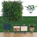 Artificial Grass Wall Panel Backdrop,10 X 10 in 24P(16.8 sqft) UV-Anti Greenery Boxwood Panels for Indoor Outdoor Green Wall Decor & Ivy Fence Covering Privacy (10"X10" 24P)