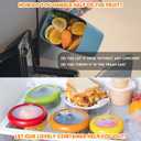 4 PCS Silicone Fruit and Vegetable Containers for Fridge, Reusable Fruit Storage Box, Silicone Food Storage Containers Set - (Green, Red, Yellow, Brown), Airtight Storage Box with Lid