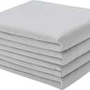 FreshCulture Full Flat Sheets Only 2 Pack - Hotel Quality Flat Bed Sheets - Brushed Microfiber - Ultra Soft & Breathable - Wrinkle-Free - Easy Care - Flat Sheets Only Full Size (Light Grey)