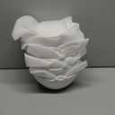 19 Ounces Ceramic Serving Bowls, Sturdy Porcelain White Oval Salad Bowls, Stackable Food Server Fruit Display Dishes for Party Dinner, Microwave and Dishwasher Safe, Set of 6 (6.5 inch)