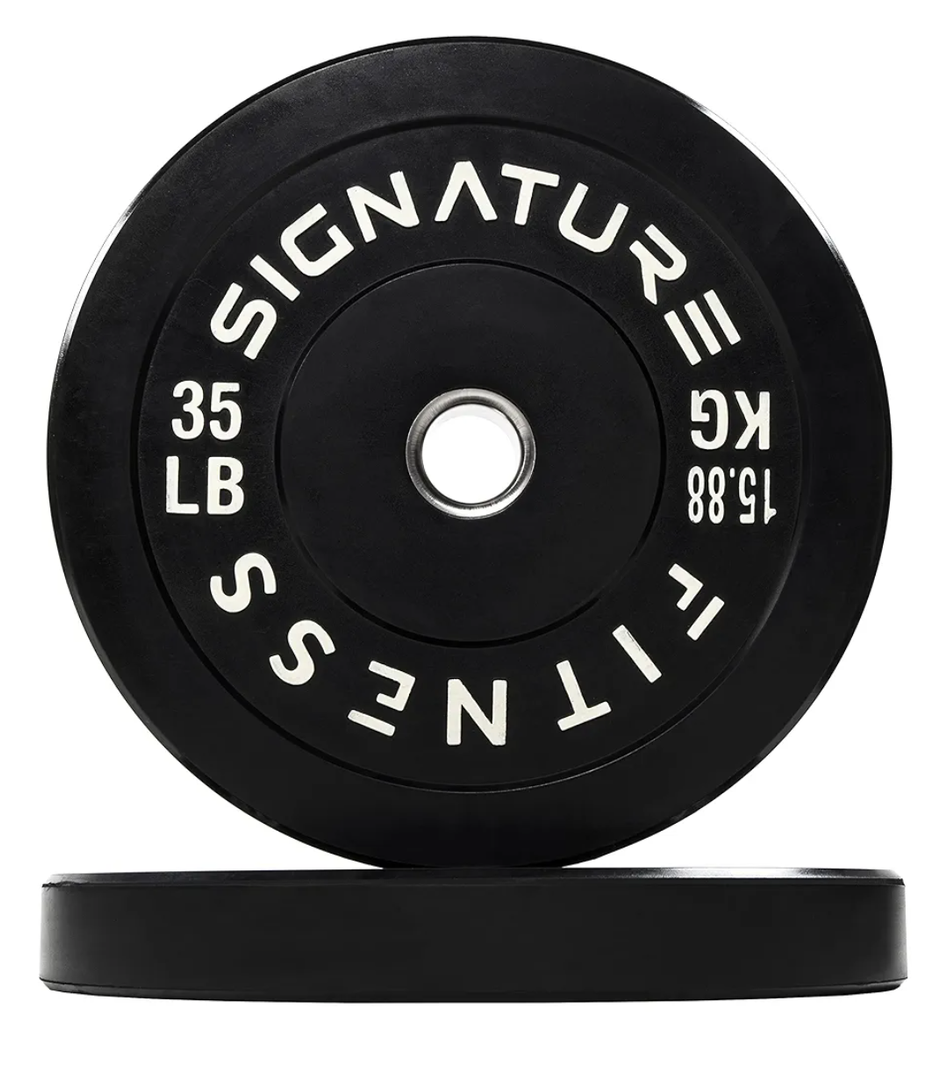 Olympic Bumper Plates, 2" Weight Plates for Strength Training & Weightlifting, Pairs, Sets or Sets with 7FT Barbell, Multiple Options
