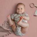 Blissful Diary Muslin Crib Sheets for Girl Boy, Boho Neutral Soft Cotton Baby Sheet for 52''x28'' Standard Crib Mattress, 2 Pack(Pink Floral&Light Pink)