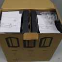 Black Modern Wall Mount Lights, IP65 Aluminum Outdoor Porch Light, 12W 3000K-6000K, 2 Pack Exterior Wall Sconces for House, Backyard, Hallway (BK-1851)